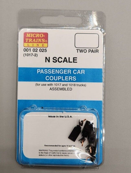 Micro Trains MICRO TRAINS / 001 02 025 PASSENGER CAR COUPLERS  - (1017-2)  (SCALE=N)
