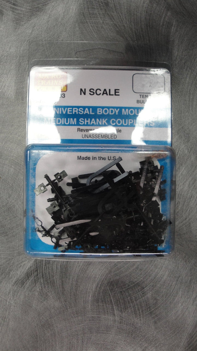 Micro Trains MICRO TRAINS / 001 10 003UNIVERSAL BODY MOUNT MED SHANK COUPLERS- (1016-10)  (SCALE=N)