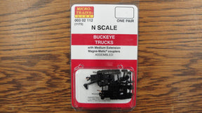 Micro Trains MICRO TRAINS / 003 02 112 Freight Car Trucks 1 Pair -- Buckeye 3-Axle (1173)  (SCALE=N)
