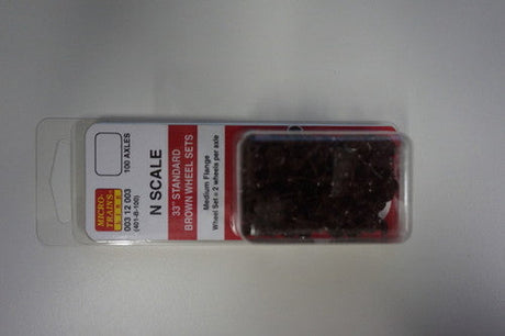 Micro Trains MICRO TRAINS  003 12 003 33" STANDARD BROWN WHEEL SETS (401-B-100)