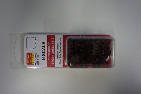 Micro Trains MICRO TRAINS  003 12 003 33" STANDARD BROWN WHEEL SETS (401-B-100)