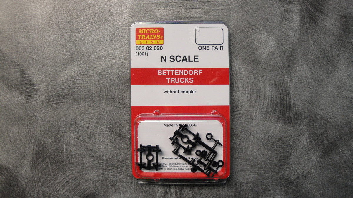 Micro Trains MICRO TRAINS / 003 22 020 BROWN BETTENDORF TRUCKS (1001-B) -  (SCALE=N)