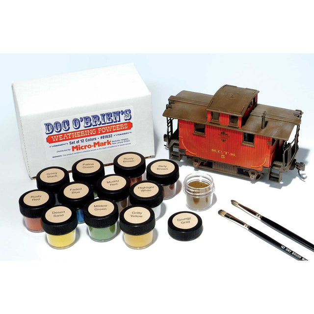 Micromark Doc O'Brien's Weathering Powders, Set Of 12 Colors - All Scales