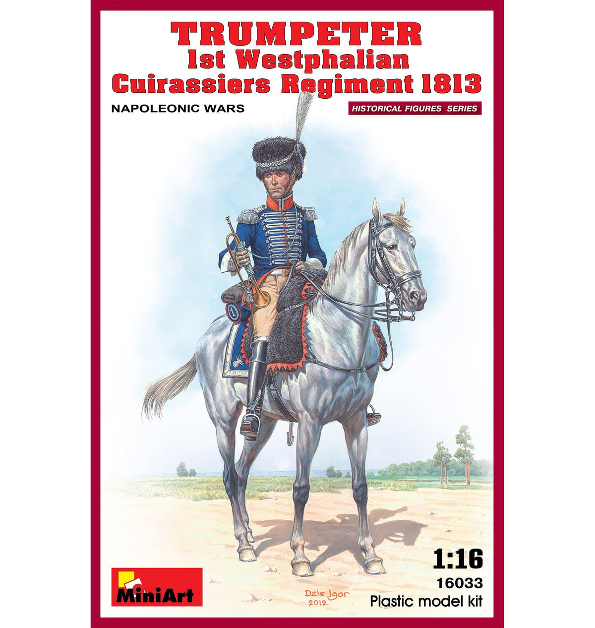 MiniArt 1/16 Figures MiniArt 16033 1/16 Trumpeter 1st Westphalian Cuirassiers Regiment 1813 (Napoleonic Wars) Figure Model Kit
