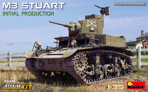 MiniArt 1/35 (AFV) Armored Fighting Vehicle MiniArt 35401 1/35 WWII M3 Stuart Tank Initial Prod. with Interior Model Kit