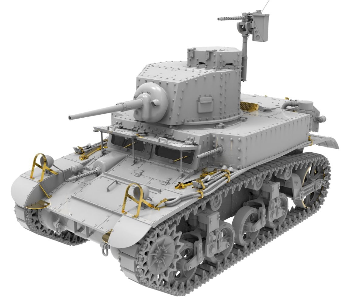 MiniArt 1/35 (AFV) Armored Fighting Vehicle MiniArt 35401 1/35 WWII M3 Stuart Tank Initial Prod. with Interior Model Kit