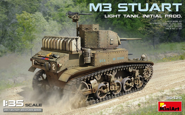 MiniArt 1/35 (AFV) Armored Fighting Vehicle MiniArt 35425 1/35 M3 Stuart Light Tank Initial Model Kit