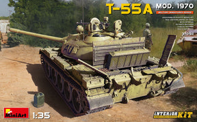 MiniArt 1/35 (AFV) Armored Fighting Vehicle MiniArt 37094 1/35 Soviet T55A Mod 1970 Tank w Interior Model Kit
