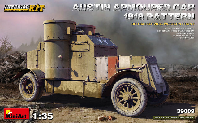 MiniArt 1/35 (AFV) Armored Fighting Vehicle MiniArt 39009 1/35 1918 Pattern Austin Armored Car Western Front British Service Model Kit