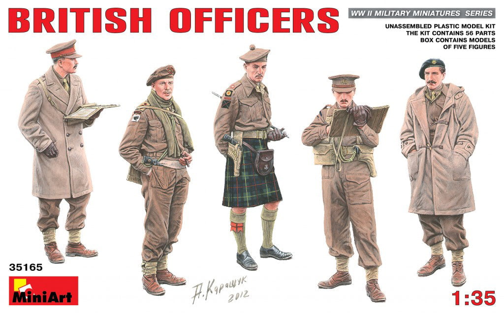 MiniArt 1/35 Figures MiniArt 35165 1/35 WWII British Officers Figures Model Kit