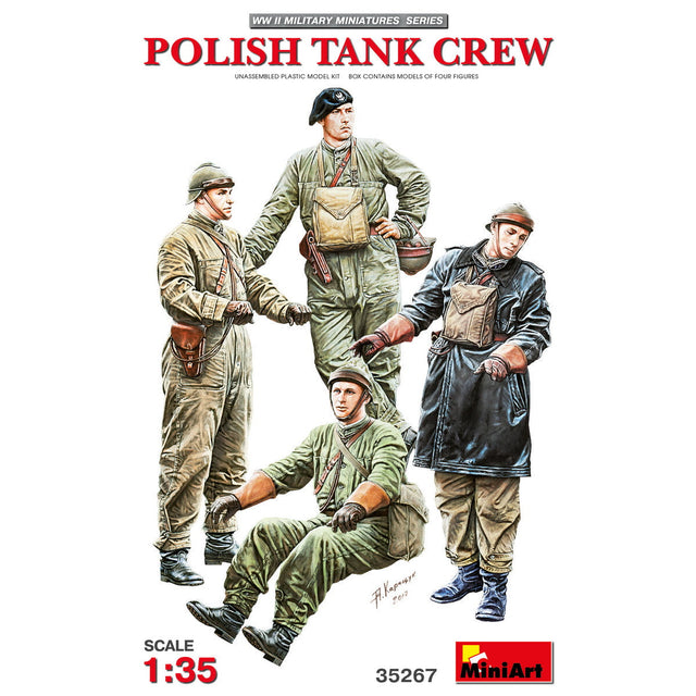 MiniArt 1/35 Figures MiniArt 35267 1/35 Polish Tank Crew Figures Model Kit