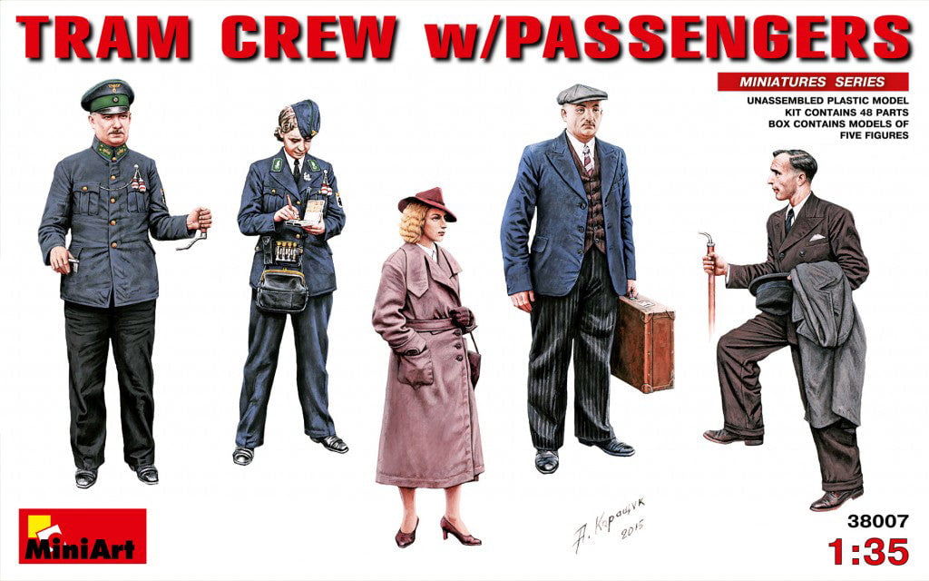 MiniArt 1/35 Figures MiniArt 38007 1/35 Tram Crew with Passengers Model Kit
