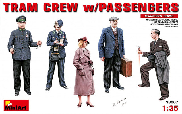 MiniArt 1/35 Figures MiniArt 38007 1/35 Tram Crew with Passengers Model Kit