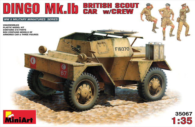 MiniArt 1/35 Military Vehicle MiniArt 35067 1/35 Dingo Mk.1b British Scout Car with Crew Model Kit