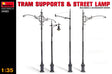 MiniArt 1/35 Scene Details MiniArt 35523 1/35 Tram Supports and Street Lamp Model Kit