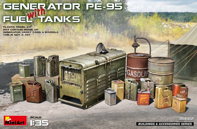 MiniArt 1/35 Scene Details MiniArt 35662 1/35 US PE-95 Generator with Fuel Cans Model Kit