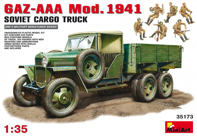 MiniArt 1/35 Vehicle MiniArt 35173 1/35 GAZ-AAA Cargo Truck 1941 with Figures Model Kit