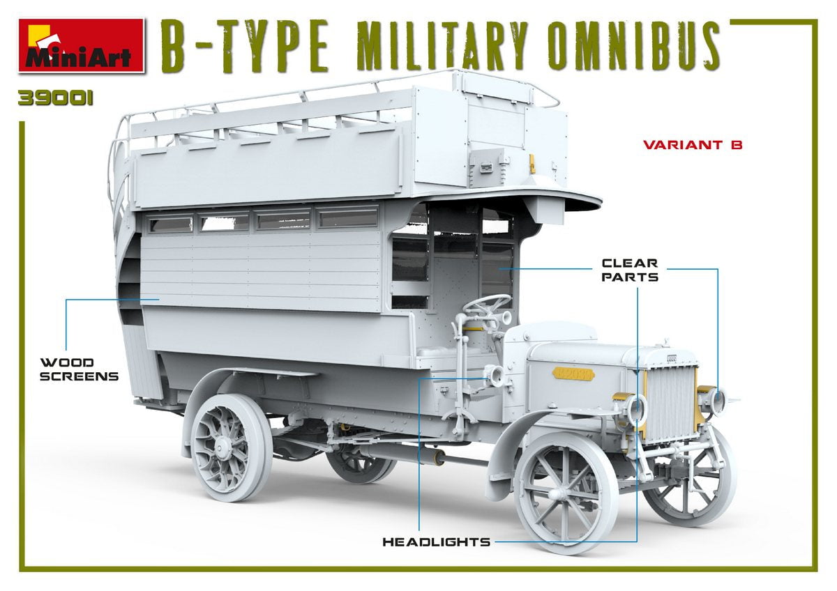 MiniArt Military MiniArt 39001 1/35 WWI B-Type Military Omnibus