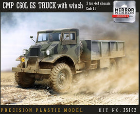 Mirror Models MILITARY MODELS Mirror Models Military 1/35 CMP C60L Cab 11 3-Ton 4x4 GS Truck w/Winch Kit