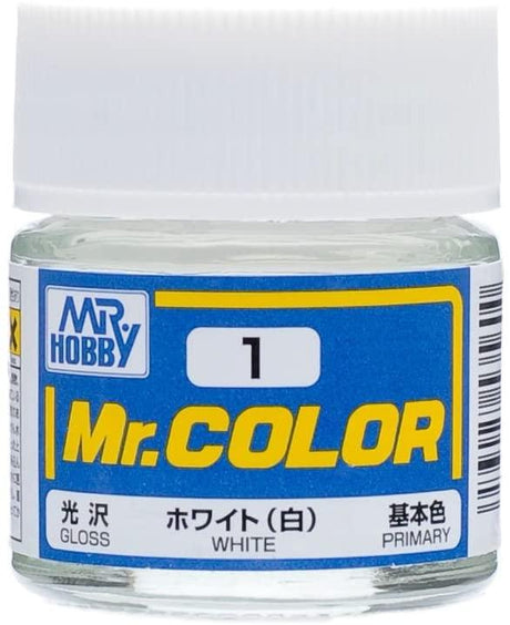 Mr. Hobby Paint Mr. Hobby C1 Mr. Color Gloss White Lacquer Paint 10ml
