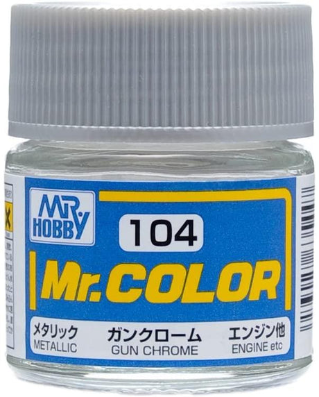Mr. Hobby Paint Mr. Hobby C104 Mr. Color Metallic Gloss Gun Chrome Lacquer Paint 10ml