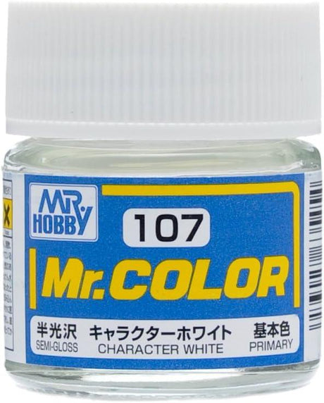 Mr. Hobby Paint Mr. Hobby C107 Mr. Color Semi Gloss Character White Lacquer Paint 10ml