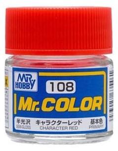 Mr. Hobby Paint Mr. Hobby C108 Mr. Color Semi Gloss Character Red Lacquer Paint 10ml