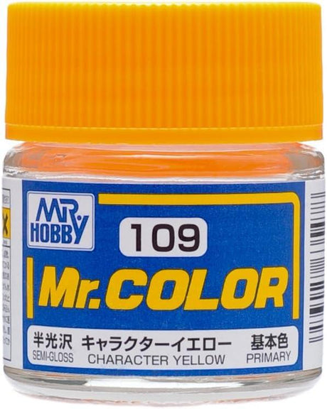 Mr. Hobby Paint Mr. Hobby C109 Mr. Color Semi Gloss Character Yellow Lacquer Paint 10ml