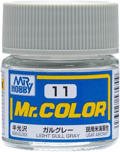 Mr. Hobby Paint Mr. Hobby C11 Mr. Color Semi Gloss Light Gull Gray Lacquer Paint 10ml