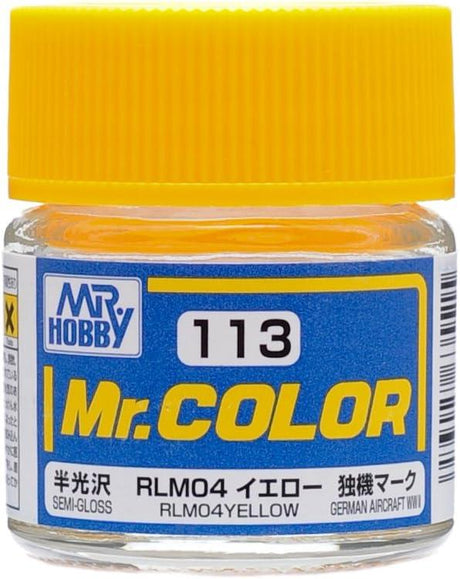 Mr. Hobby Paint Mr. Hobby C113 Mr. Color Semi Gloss RLM04 Yellow Lacquer Paint 10ml