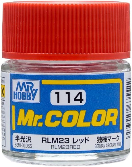 Mr. Hobby Paint Mr. Hobby C114 Mr. Color Semi Gloss RLM23 Red Lacquer Paint 10ml