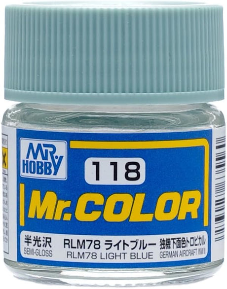 Mr. Hobby Paint Mr. Hobby C118 Mr. Color RLM78 Light Blue Lacquer Paint 10ml