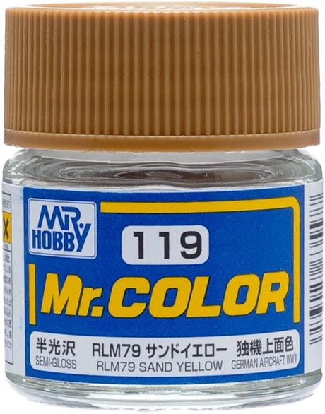 Mr. Hobby Paint Mr. Hobby C119 Mr. Color Semi Gloss RLM79 Sand Yellow Lacquer Paint 10ml