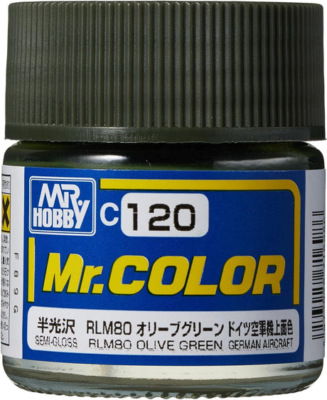 Mr. Hobby Paint Mr. Hobby C120 Mr. Color RLM80 Olive Green Lacquer Paint 10ml