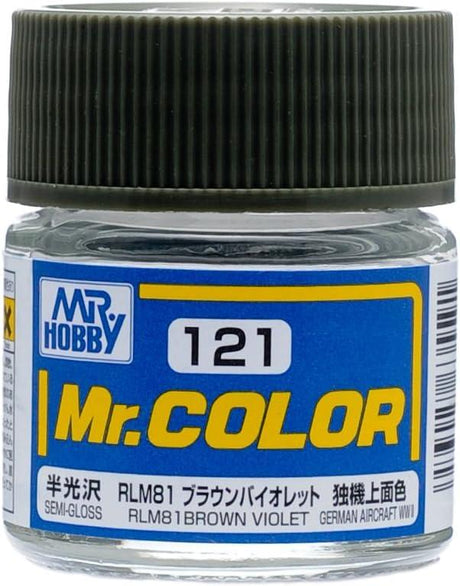 Mr. Hobby Paint Mr. Hobby C121 Mr. Color Semi Gloss RLM81 Brown Violet Lacquer Paint 10ml
