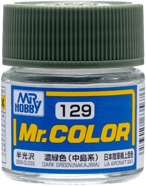 Mr. Hobby Paint Mr. Hobby C129 Mr. Color Semi Gloss Dark Green (Nakajima) Lacquer Paint 10ml