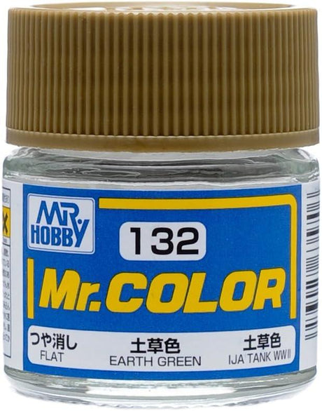 Mr. Hobby Paint Mr. Hobby C132 Mr. Color Flat Earth Green Lacquer Paint 10ml