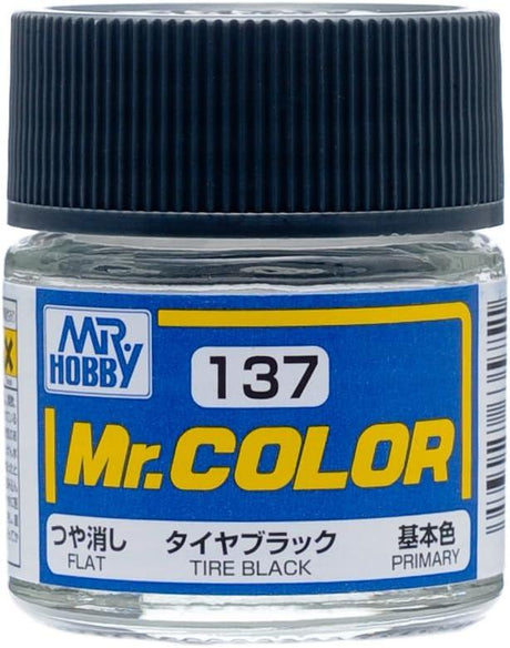 Mr. Hobby Paint Mr. Hobby C137 Mr. Color Flat Tire Black Lacquer Paint 10ml