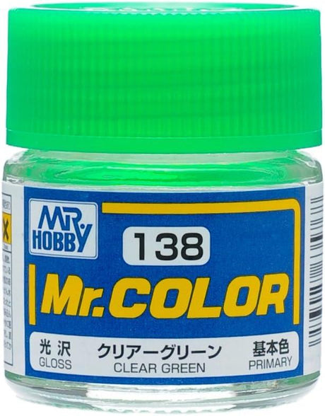 Mr. Hobby Paint Mr. Hobby C138 Mr. Color Gloss Clear Green Lacquer Paint 10ml
