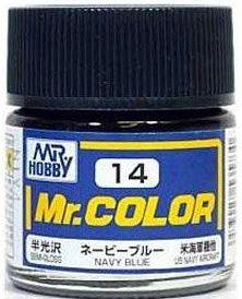 Mr. Hobby Paint Mr. Hobby C14 Mr. Color Semi Gloss Navy Blue Lacquer Paint 10ml