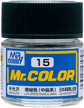 Mr. Hobby Paint Mr. Hobby C15 Mr. Color Semi Gloss IJN Green Nakajima Lacquer Paint 10ml