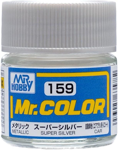 Mr. Hobby Paint Mr. Hobby C159 Mr. Color Metallic Super Silver Lacquer Paint 10ml