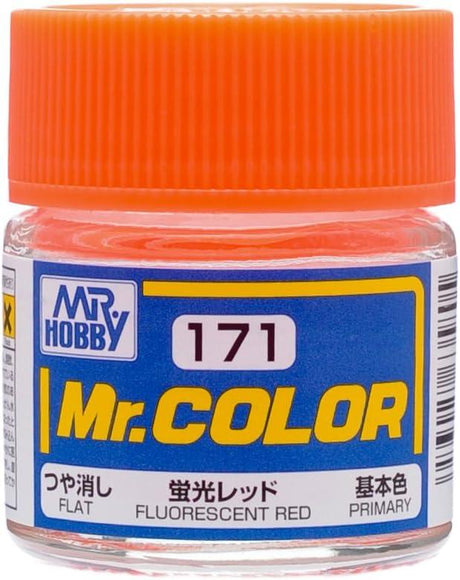Mr. Hobby Paint Mr. Hobby C171 Mr. Color Flat Fluorescent Red Lacquer Paint 10ml