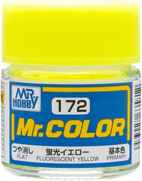 Mr. Hobby Paint Mr. Hobby C172 Mr. Color Flat Fluorescent Yellow Lacquer Paint 10ml