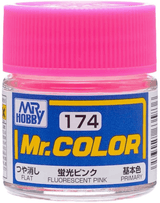 Mr. Hobby Paint Mr. Hobby C174 Mr. Color Semi Gloss Fluorescent Pink Lacquer Paint 10ml