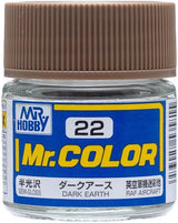 Mr. Hobby Paint Mr. Hobby C22 Mr. Color Semi Gloss Dark Earth Lacquer Paint 10ml