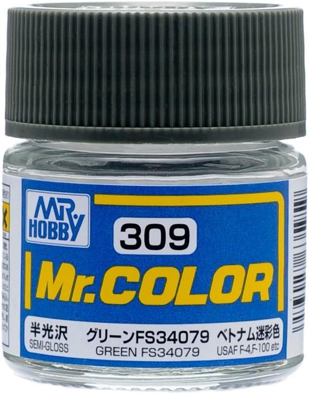 Mr. Hobby Paint Mr. Hobby C309 Mr. Color Semi Gloss Green FS34079 Lacquer Paint 10ml