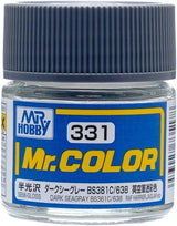 Mr. Hobby Paint Mr. Hobby C331 Mr. Color Semi Gloss Dark Seagray BS381C/638 Lacquer Paint 10ml