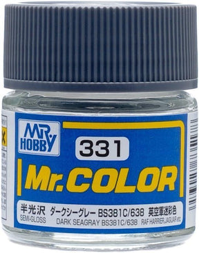 Mr. Hobby Paint Mr. Hobby C331 Mr. Color Semi Gloss Dark Seagray BS381C/638 Lacquer Paint 10ml