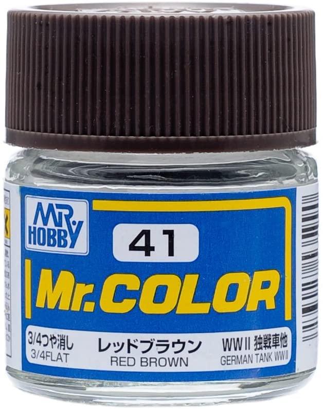 Mr. Hobby Paint Mr. Hobby C41 Mr. Color Flat Red Brown Lacquer Paint 10ml